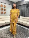 Mustard Royal Gaji Silk Collar Co-ord