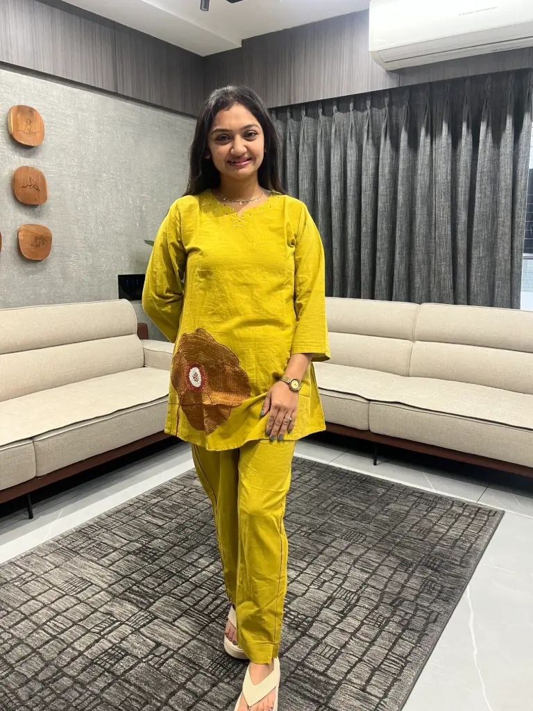 Sunshine Bloom Embroidered Co-Ord Set