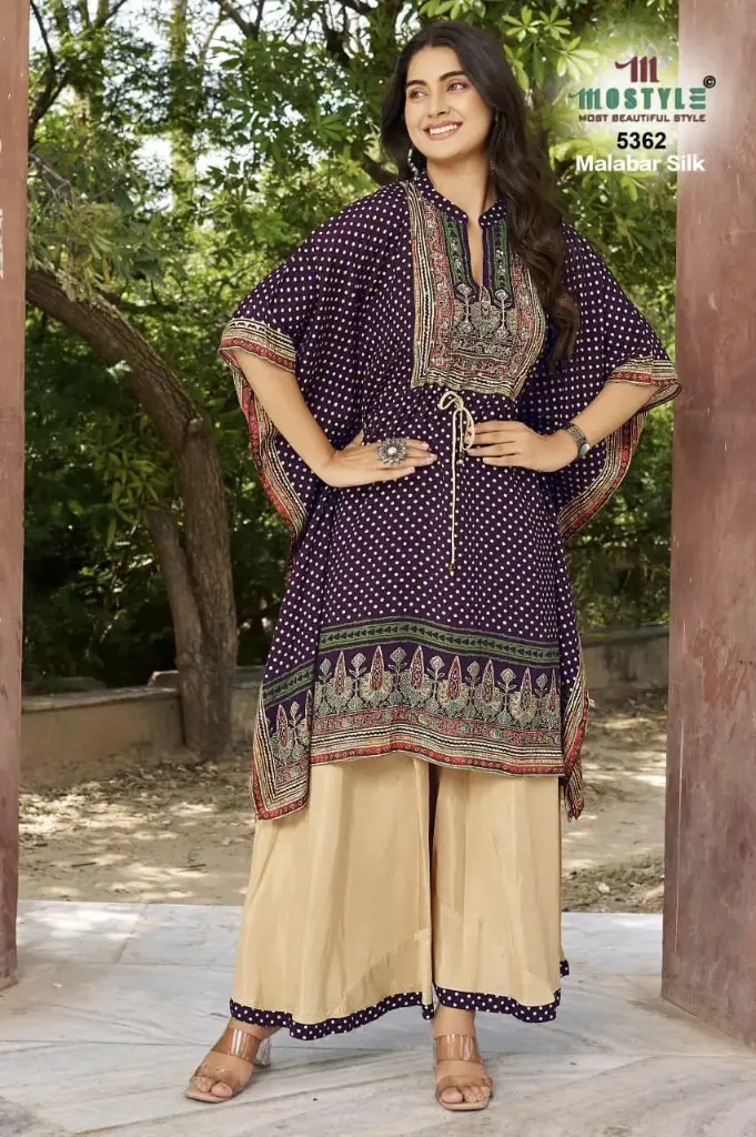 Aarzoo Kashmira Print Kaftan Co-ord Set
