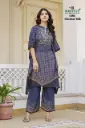 Noor Kashmira Blue Kaftan Co-ord Set