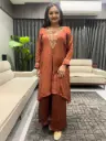 Iraa Triangle Handwork Chinon Sharara Set