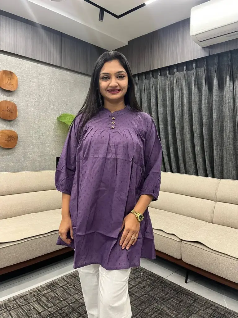 Amethyst Dobby Cotton Tunic