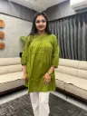 Olive Mist Dobby Cotton Tunic