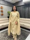 Ivory Grace Khadi Cotton Kurta Palazzo Set