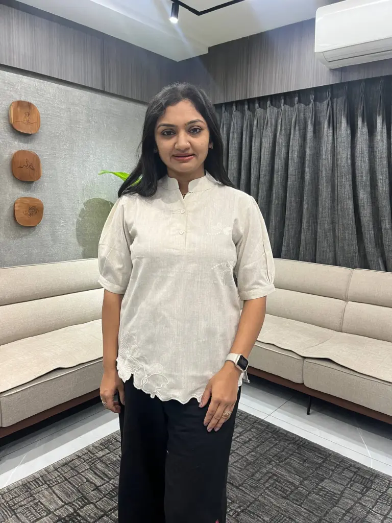 Ivory Grace Linen Top