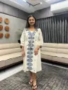 Ivory Grace Embroidered Cotton Dress