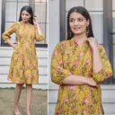 Mustard Blossom Printed Cotton Tunic