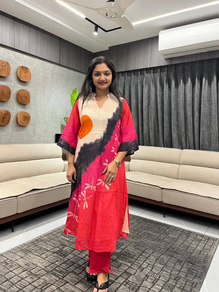 Sunset Bloom Mull Cotton Kurta Set