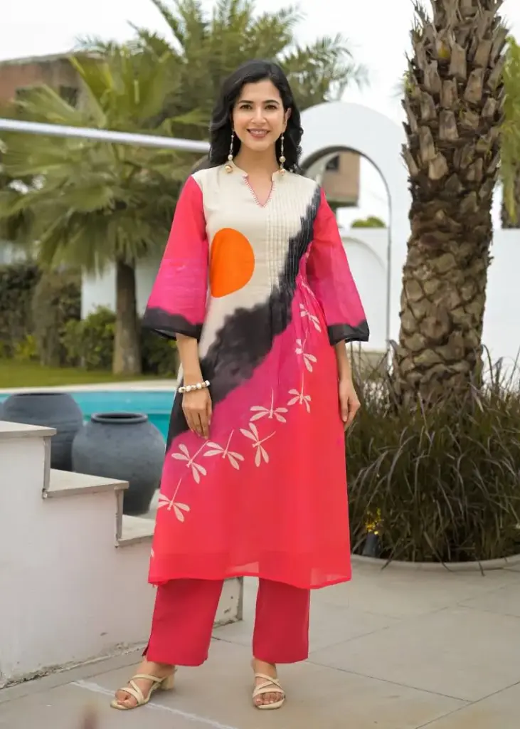 Sunset Bloom Mull Cotton Kurta Set