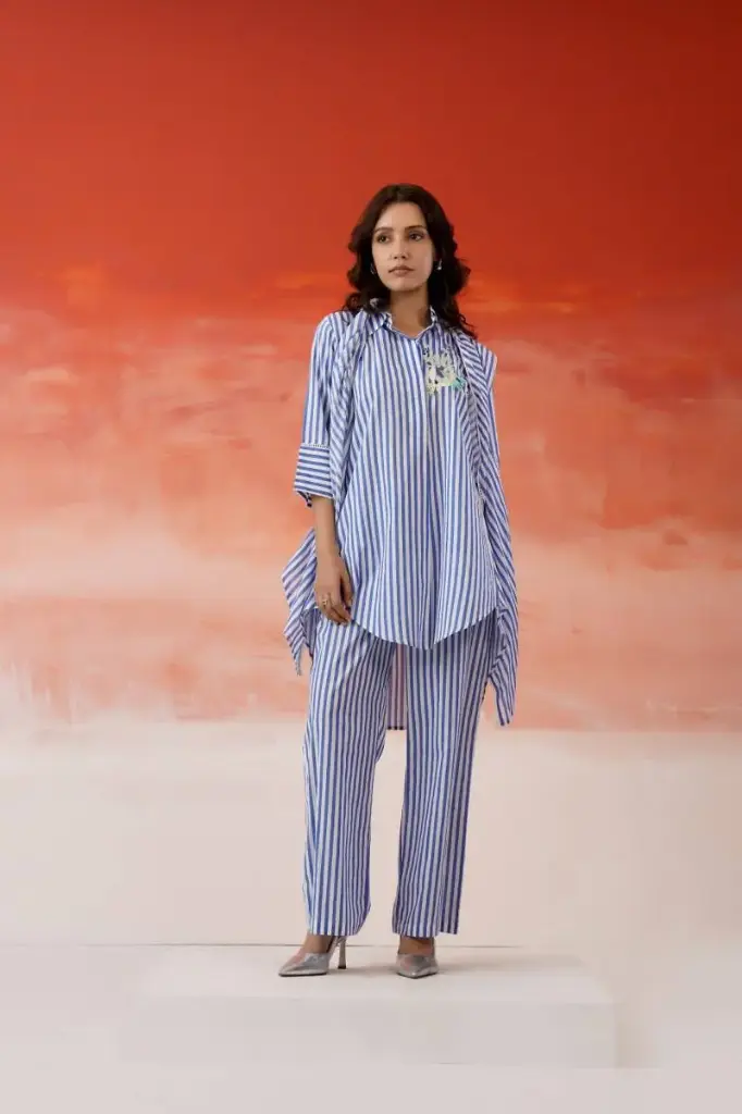 Blue Breeze Mull Cotton Co-ord Set