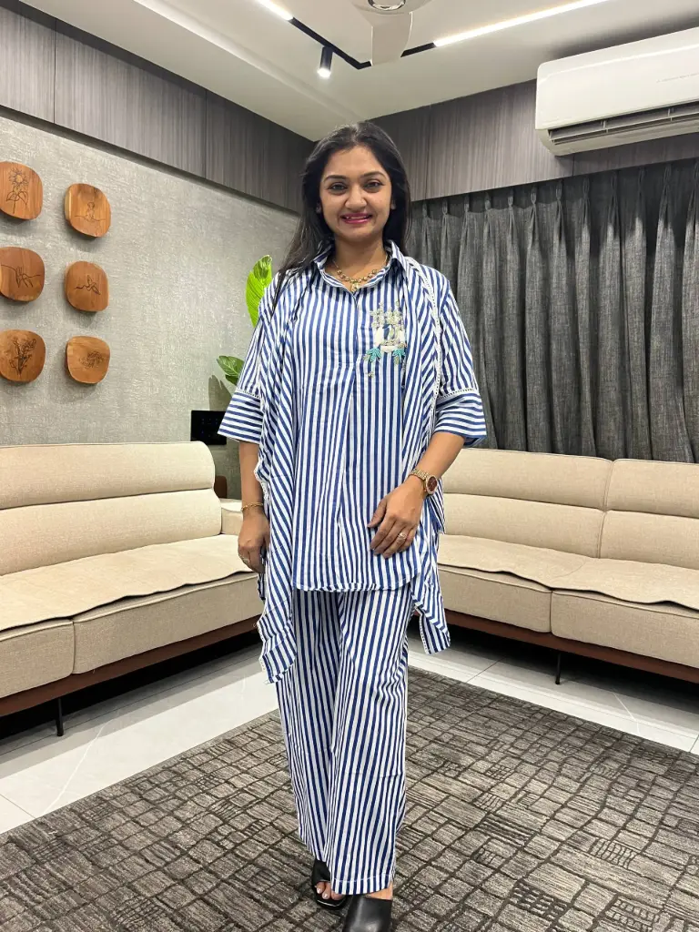 Blue Breeze Mull Cotton Co-ord Set