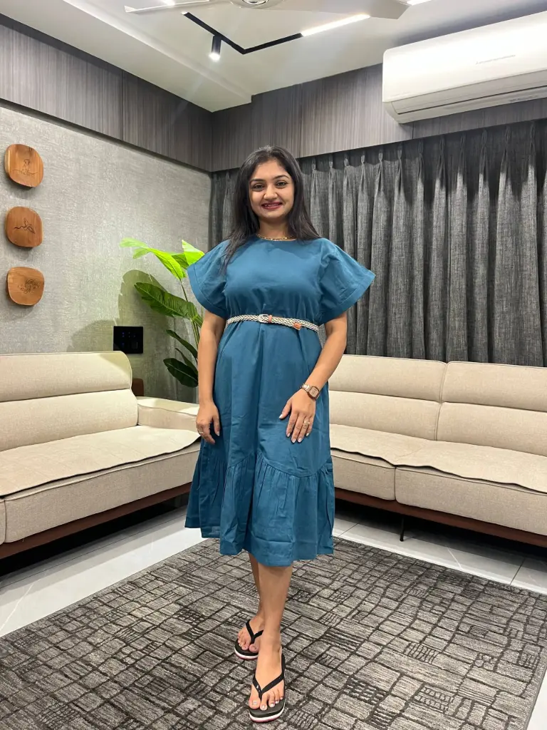 Teal Grace Cotton Dress
