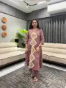 Mauve Heritage Cotton Kurta Set