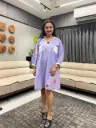 Lavender Bloom Cotton Long Tunic