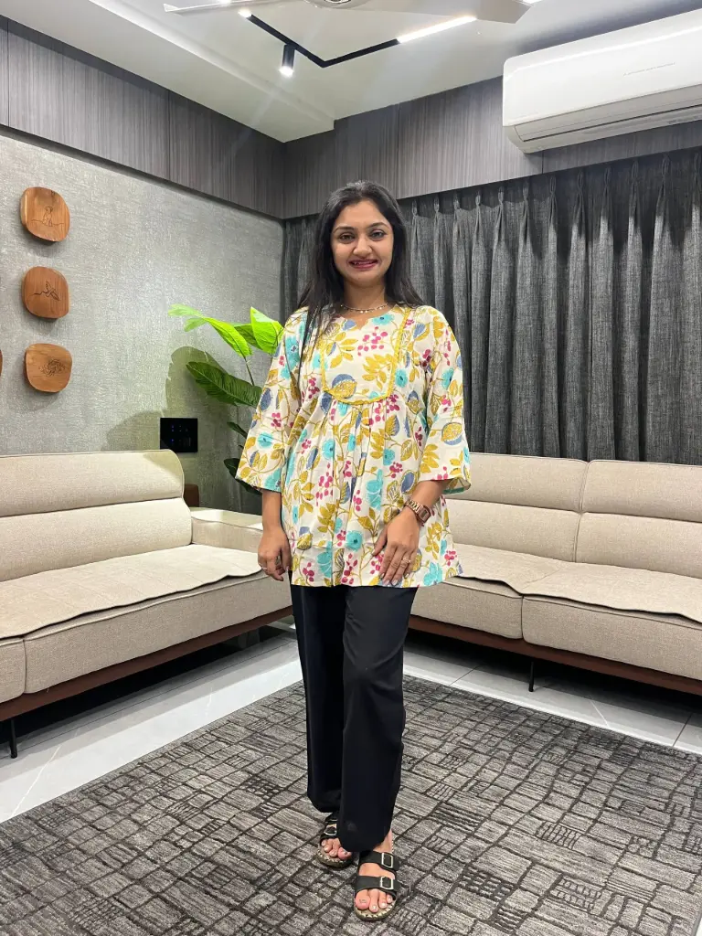 Sunshine Bloom Flex Cotton Tunic