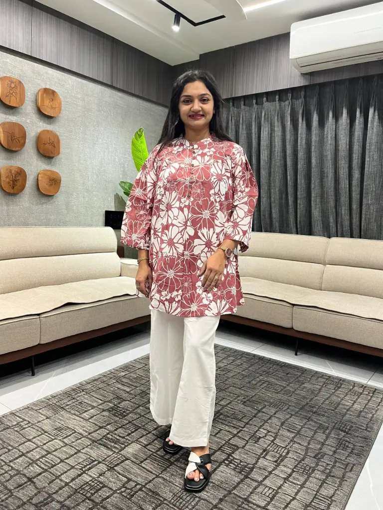 Blush Bloom Cotton Tunic