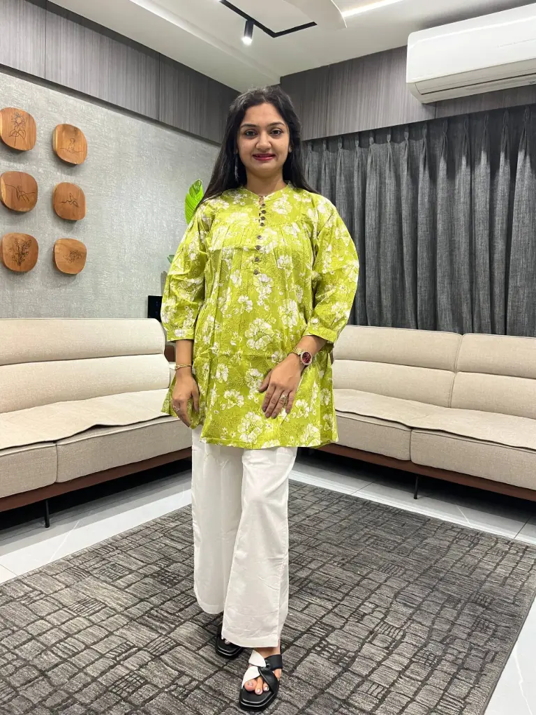 Lime Blossom Cotton Tunic