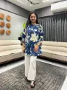 Indigo Bloom Cotton Tunic