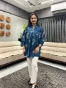 Indigo Bloom Cotton Tunic