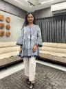 Indigo Line Ajrakh Pure Cotton Tunic
