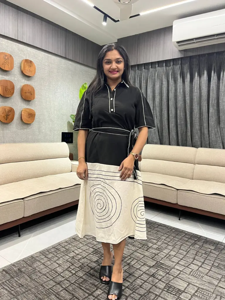 Monochrome Elegance Dress