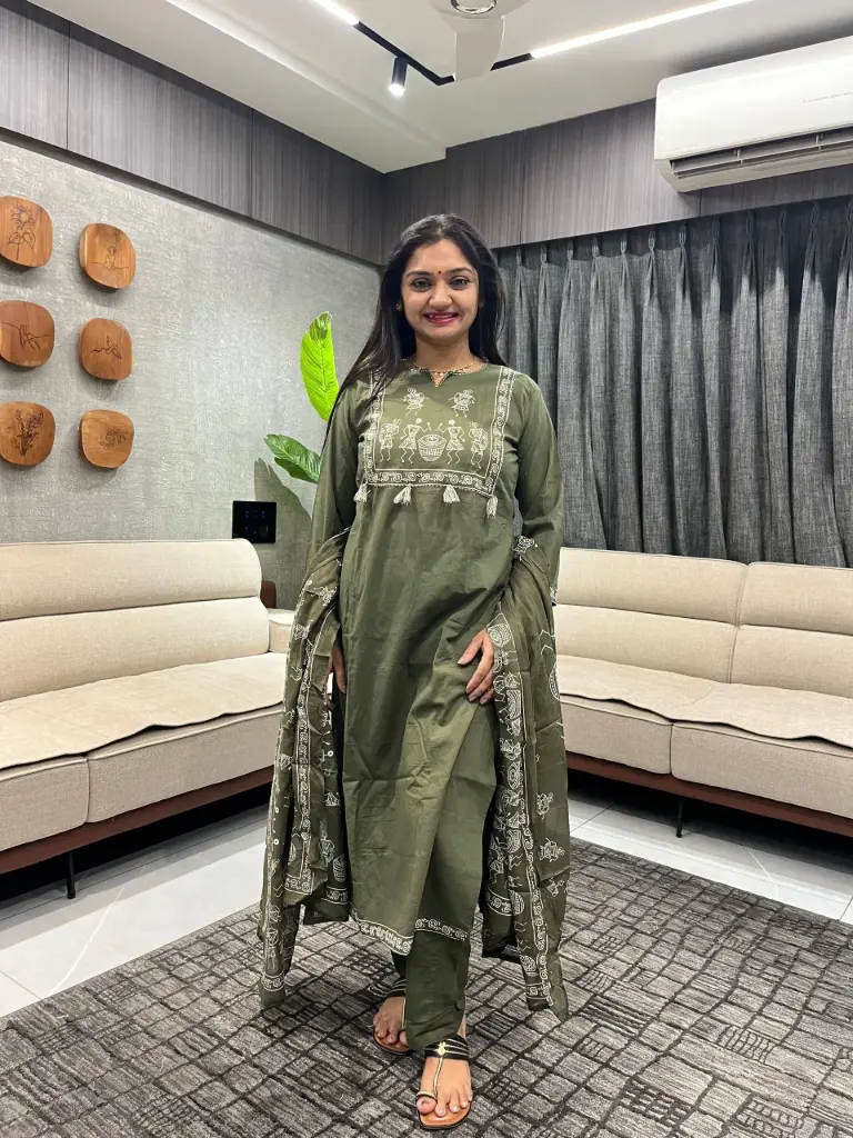 Olive Heritage Cotton 3-Piece Set