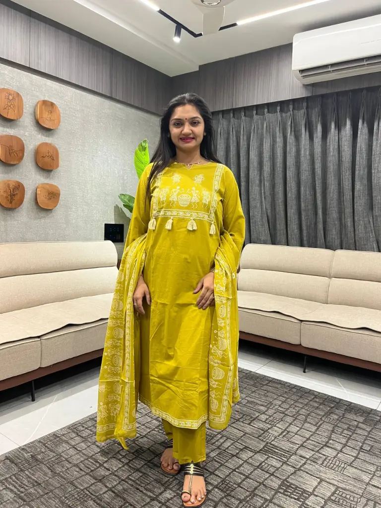Mustard Heritage Cotton 3-Piece Set