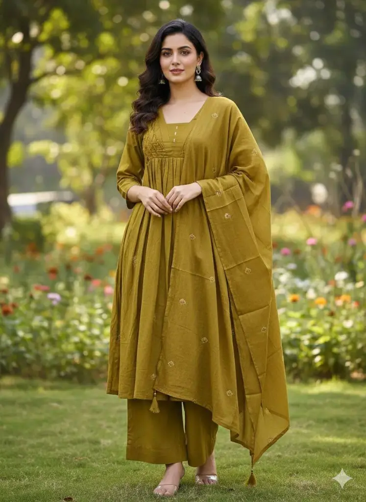 Mustard Glow Cotton 3-Piece Set