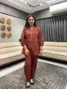 Rust Elegance Cotton Co-ord Set