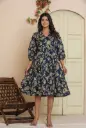 Midnight Bloom Cotton Dress