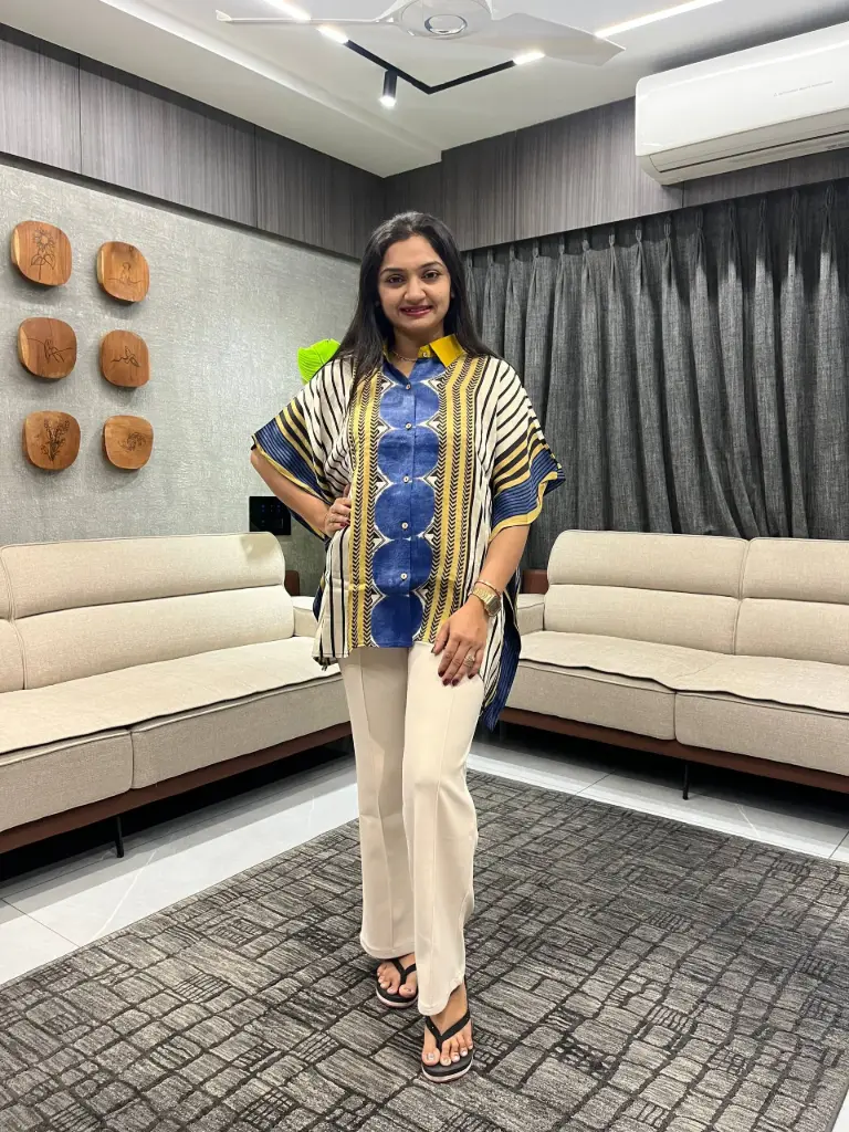 Royal Indigo Modal Silk Kaftan