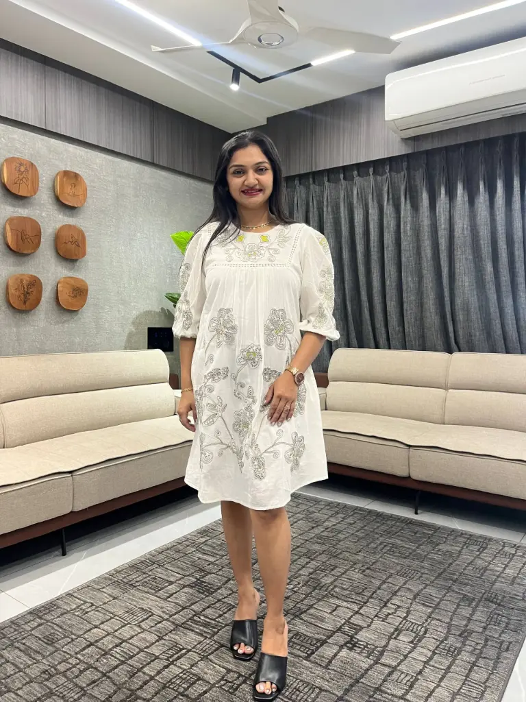 Ivory Grace Embroidered Tunic