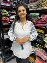 White Blossom Tunic with Azure Embroidery