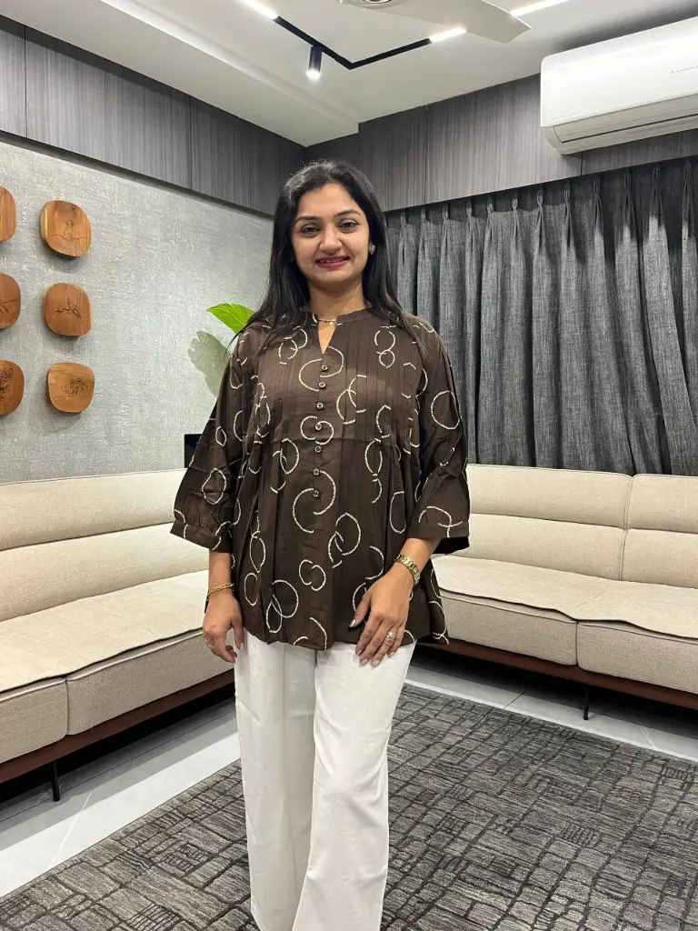 Cocoa Swirl Cotton Top