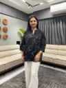 Midnight Charm Cotton Printed Top