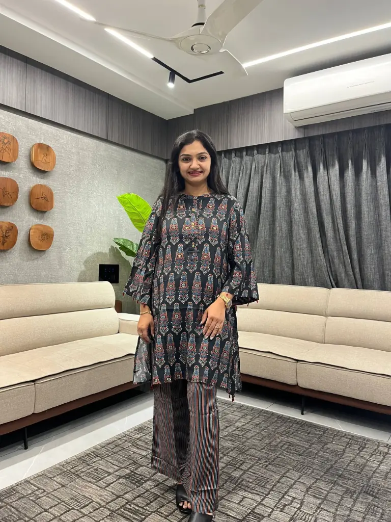 Midnight Muse Printed Crepe Co-ord Set