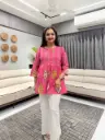 Magenta Bloom Premium Cotton Tunic