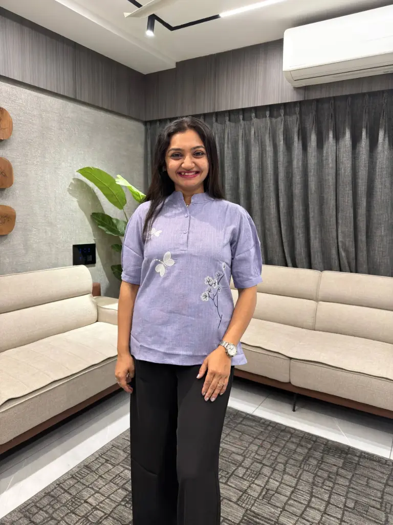 Lavender Bloom Butterfly Top