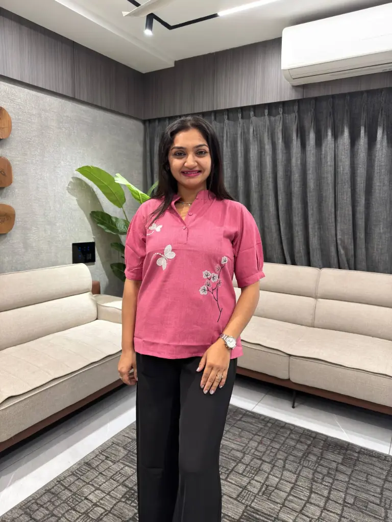 Rose Bloom Butterfly Top