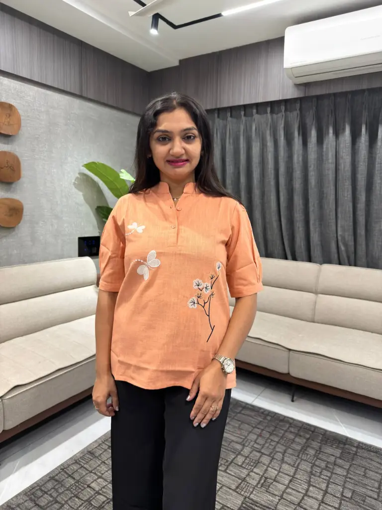 Peach Petal Butterfly Top