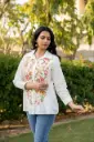Inara Floral Embroidered Mull Mull Shirt