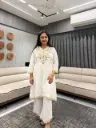 Ivory Coral Bloom Mull Cotton Co-ord Set