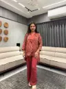 Artisanal Merlot Hand-Worked Coord Set