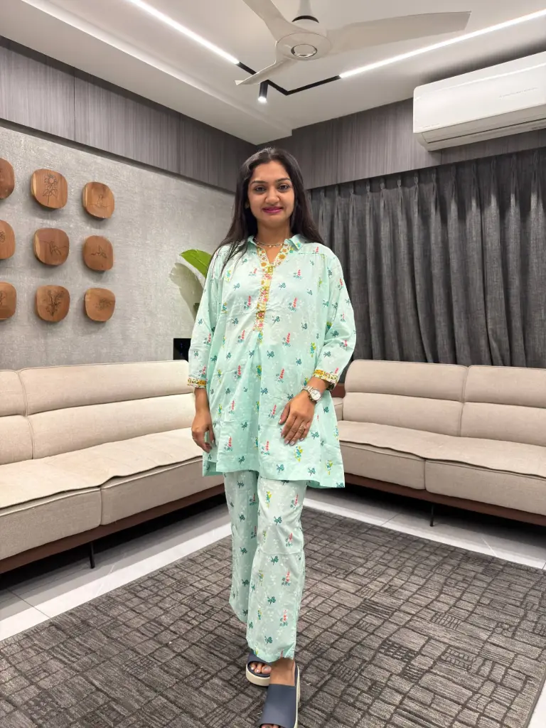 Mint Meadow Pure Cotton Co-ord Set