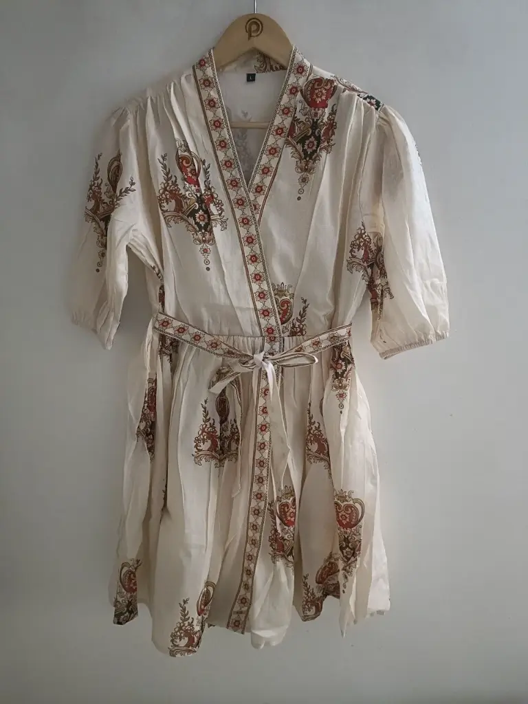 Ivory Heritage Belted Cotton Tunic