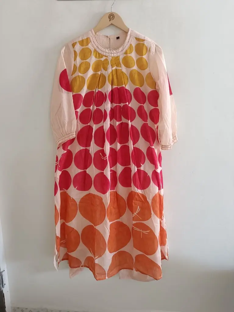 Sunset Dots Mull Cotton Kurta Palazzo Set