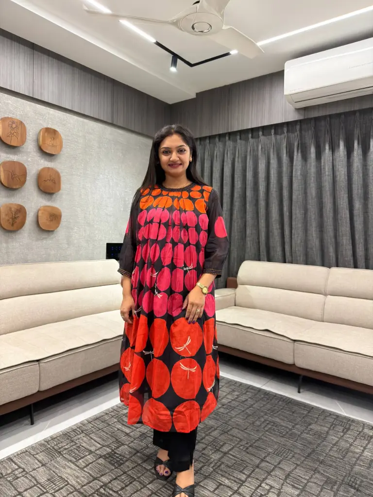 Midnight Bloom Mull Cotton Kurta Palazzo Set