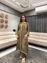Heritage Stripe Viscose Muslin Kurta Set