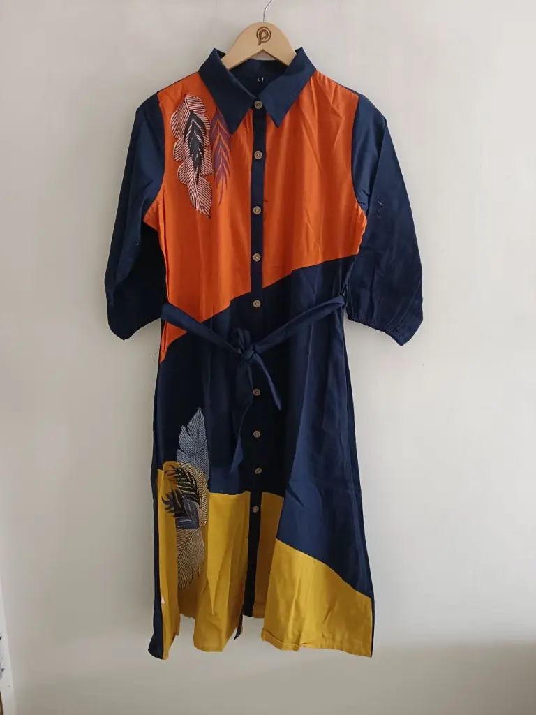 Midnight Flame Flex Cotton Dress