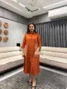 Rust Bloom Flex Cotton Dress
